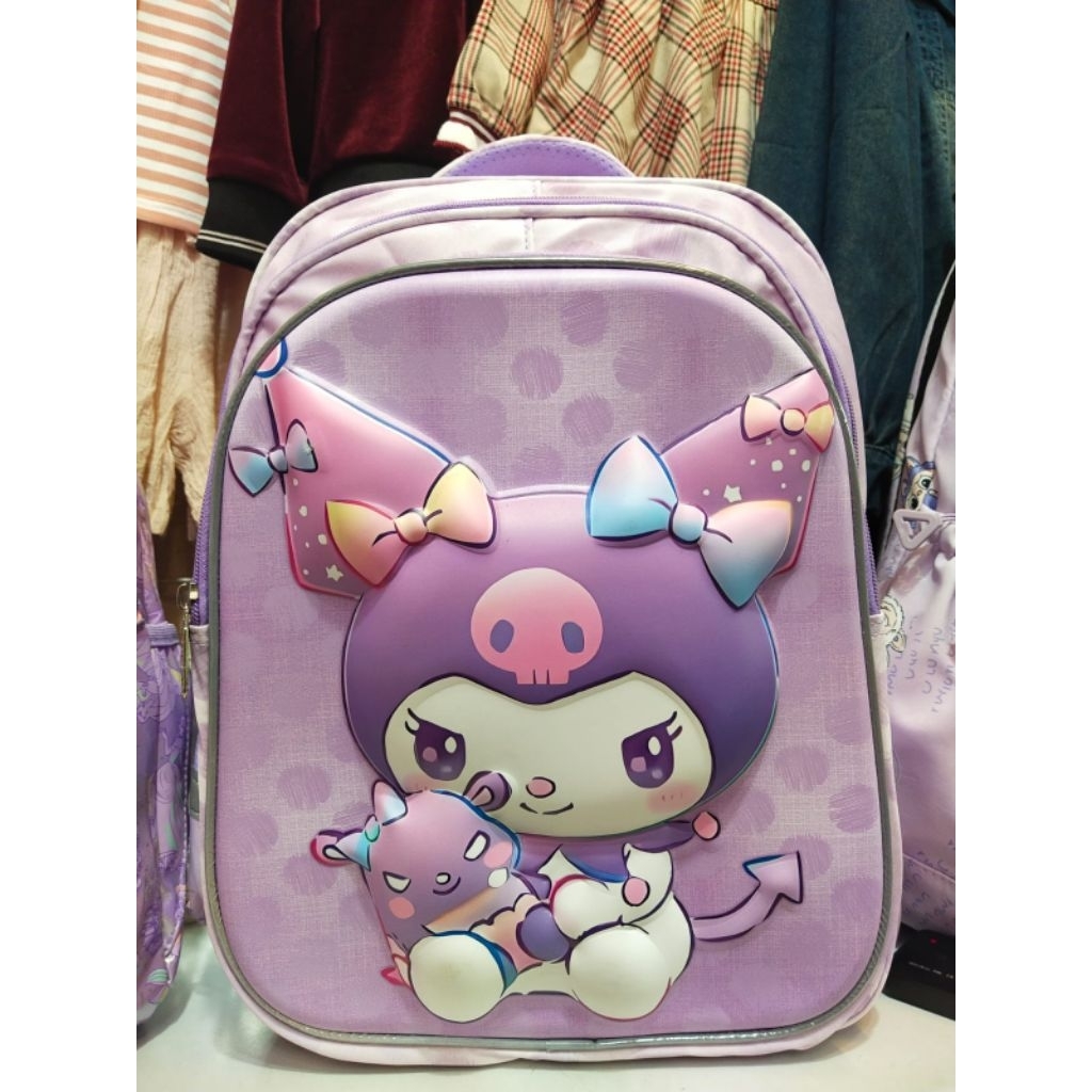 TAS ANAK CEWEK SD WARNA UNGU KUROMI/TAS ANAK SEKOLAH WARNA UNGU KUROMI SD