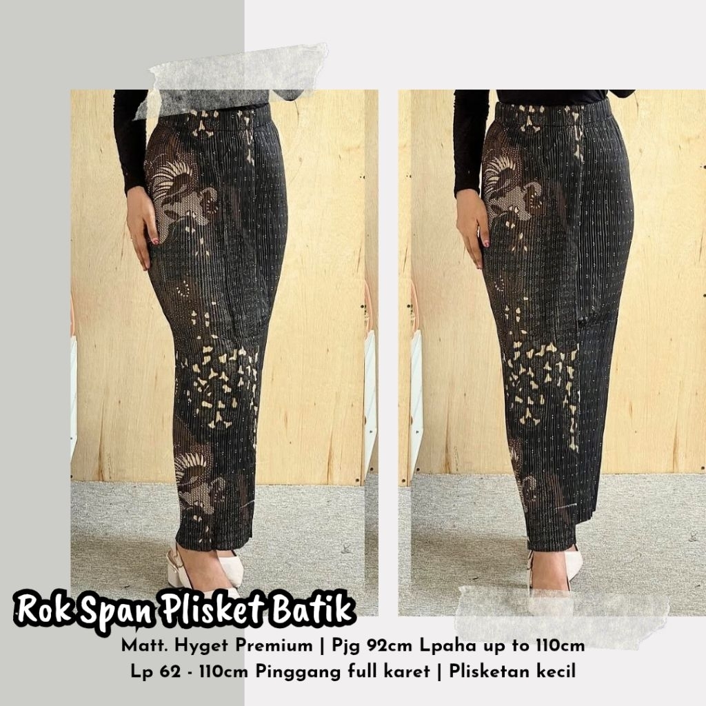 Rok Batik Span Plisket / Rok Batik Kondangan Wisuda