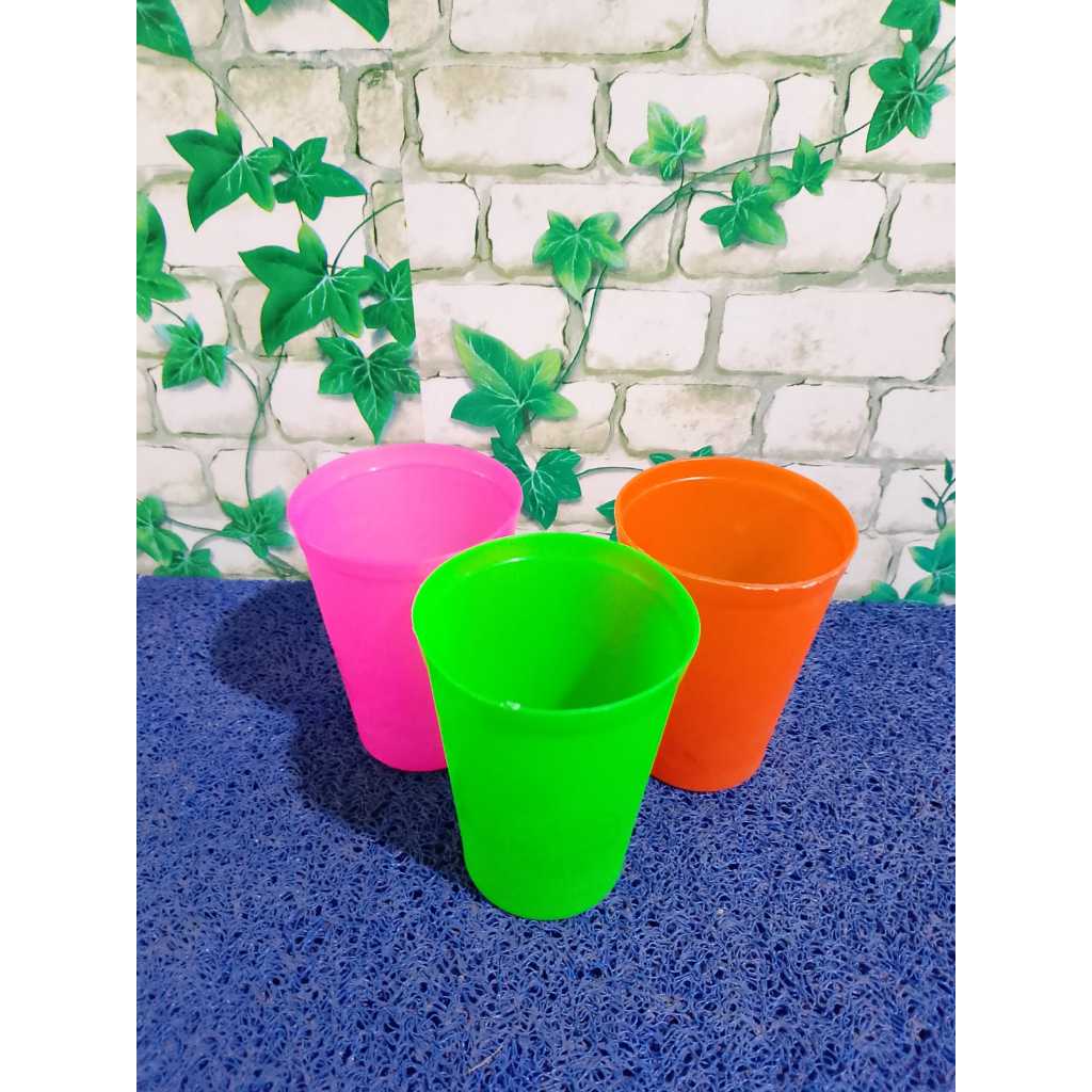GELAS PLASTIK MOTIF BUAH DX (9X11CM) / GELAS TEH ES SUSU / GELAS PLASTIK / GELAS ES TEH WARNA /  GEL