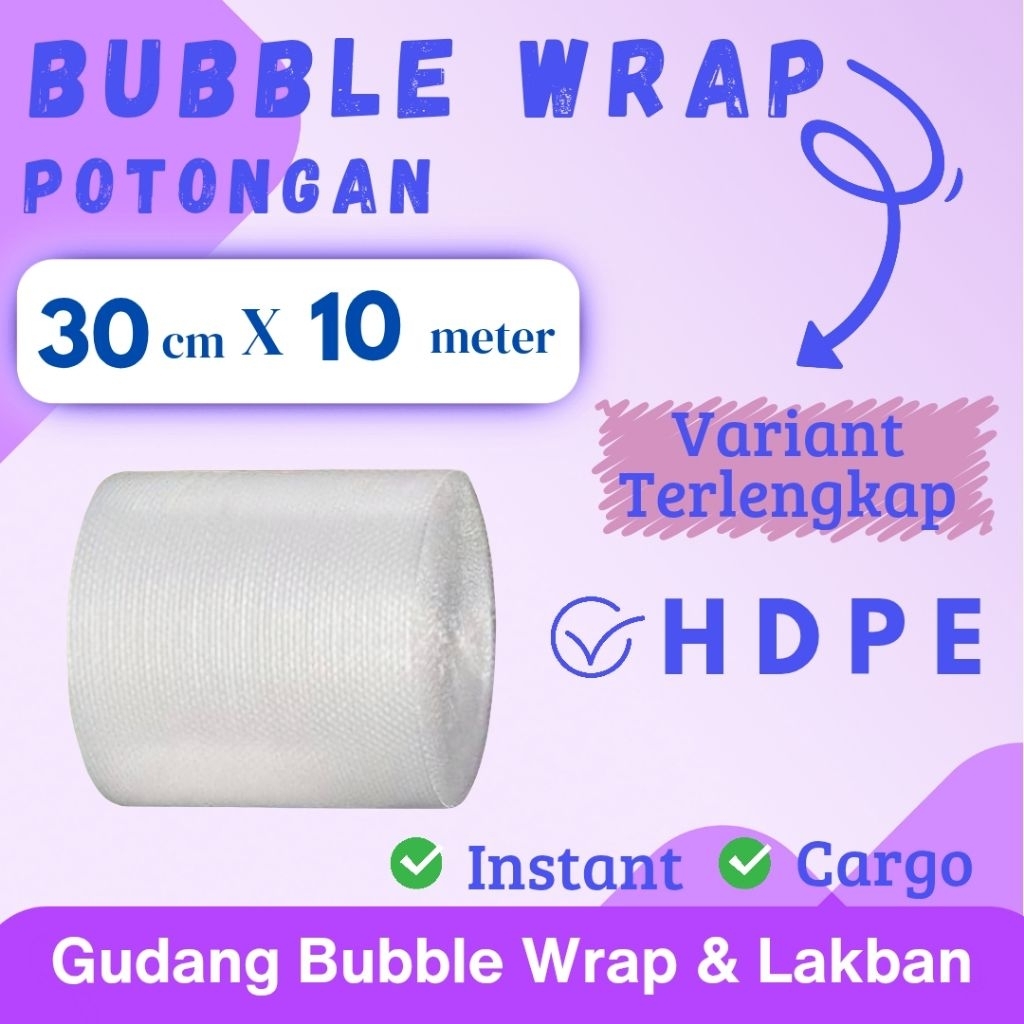 

Bubble wrap 30cm x 10m