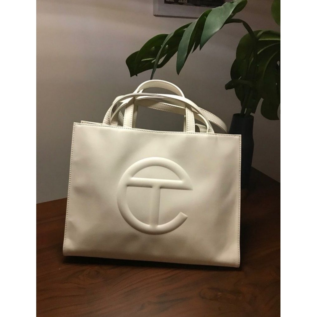 TELFAR Medium Shopping Bag - White (LIKE NEW) 100% original