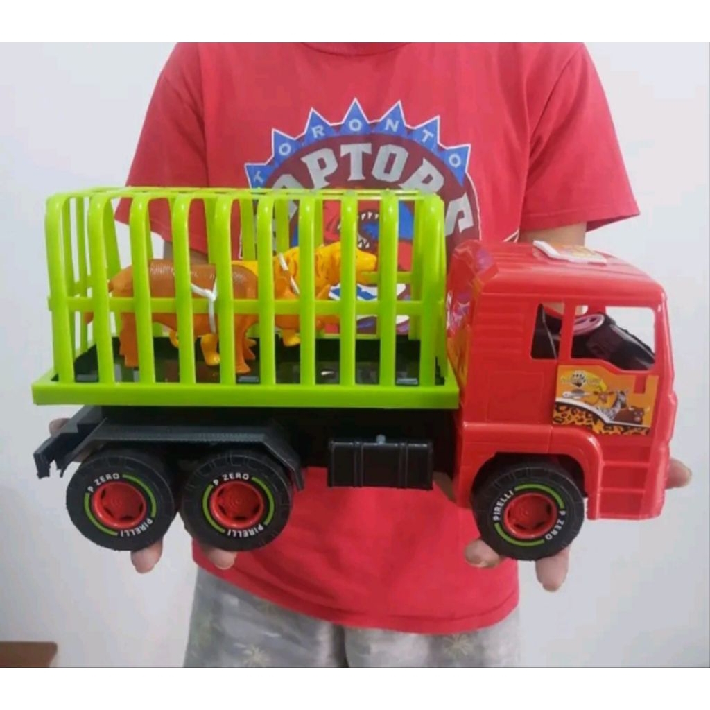 MAINAN ANAK MOBIL PENGANGKUT BINATANG plastik dorongan