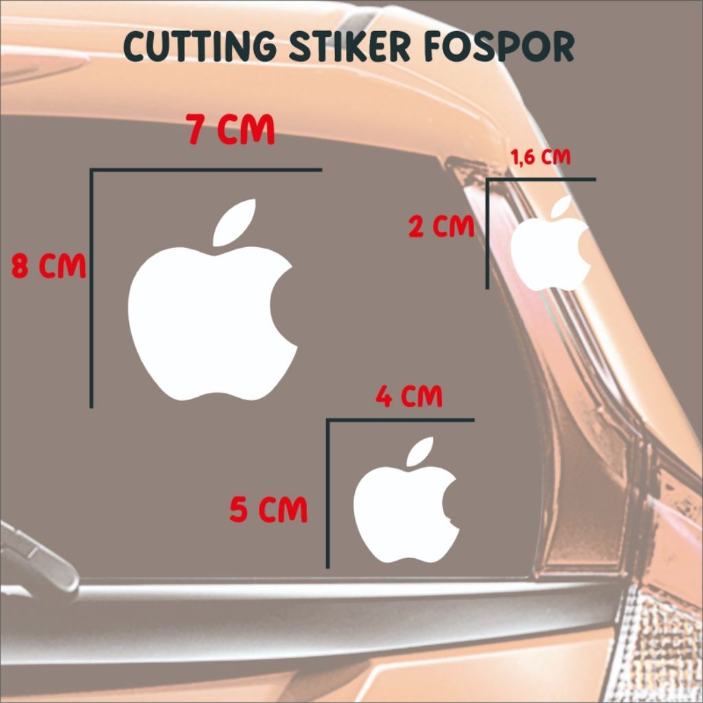 

cutting stiker apple - stiker i phone