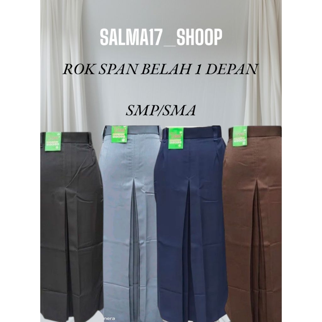 Rok sekolah Rok span belah 1 panjang SMP SMA