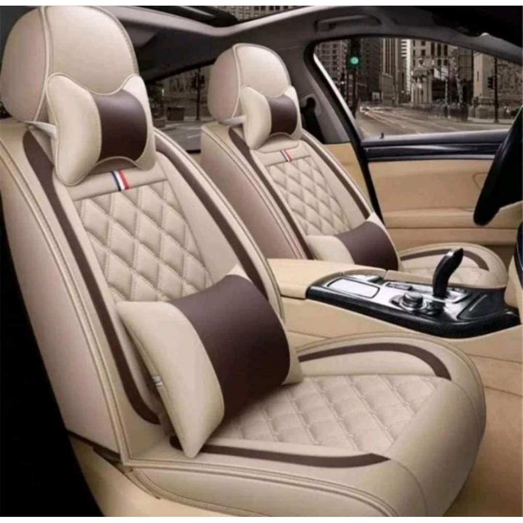sarung jok mobil Innova 2005 - 2015 type E/V/G full seat free bantal leher 2pcs