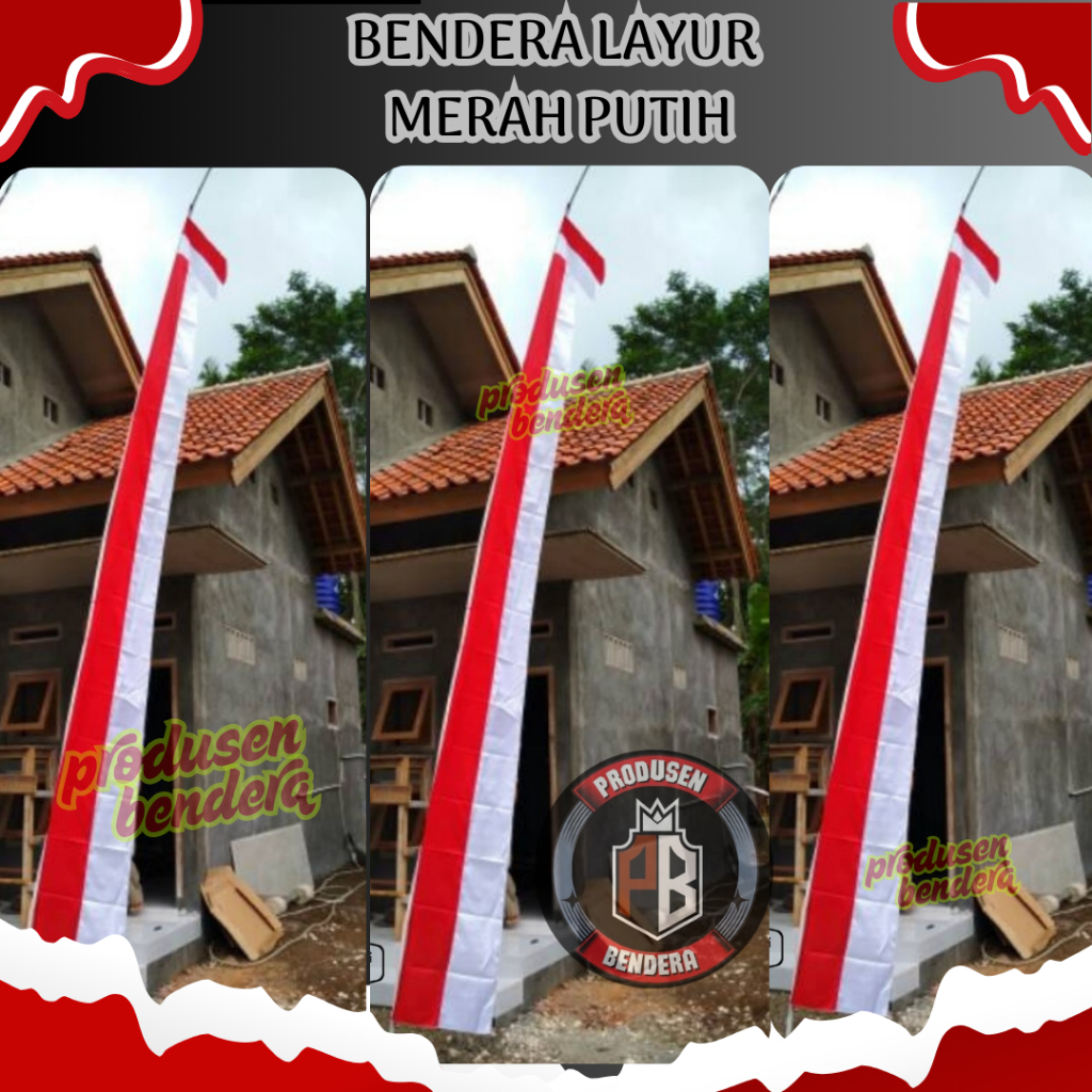 BENDERA MERAH PUTIH LAYUR