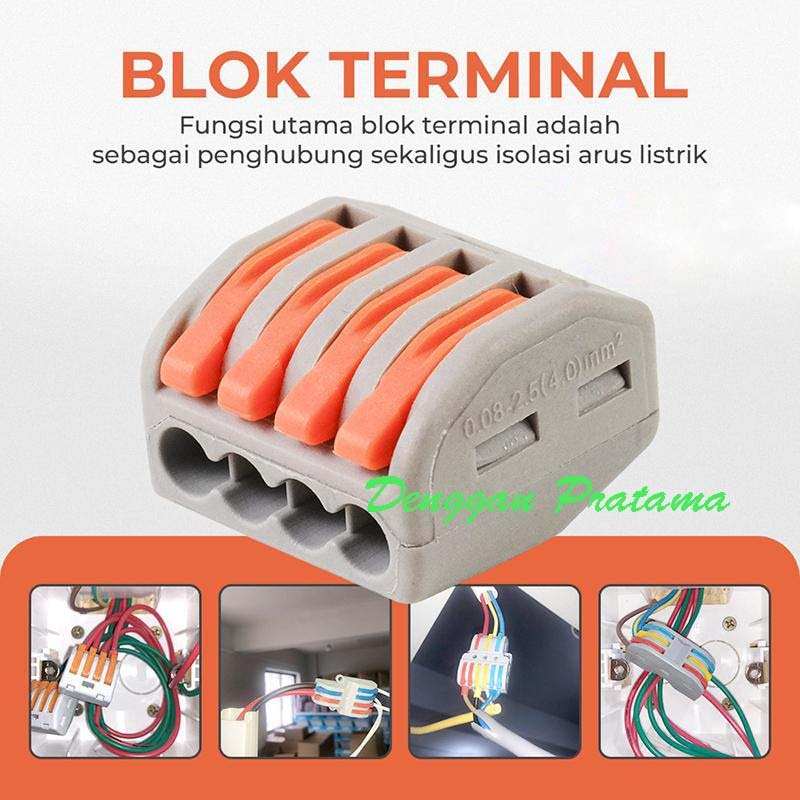 Konektor Kabel Listrik / Terminal Block Antar Kabel / Sambungan Kabel Lampu Listrik Rumah