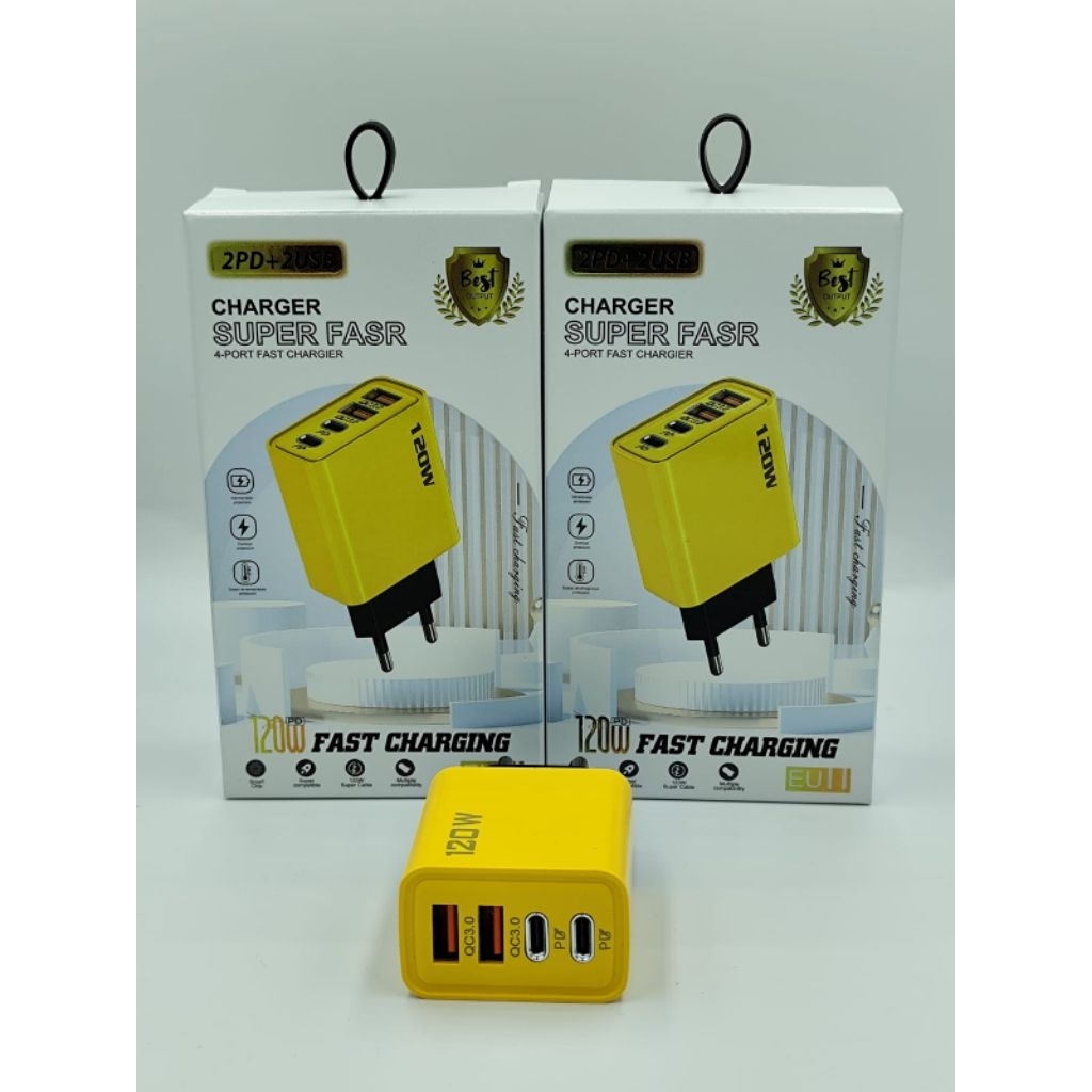 Batok Charger 120w 4 port cas cepat
