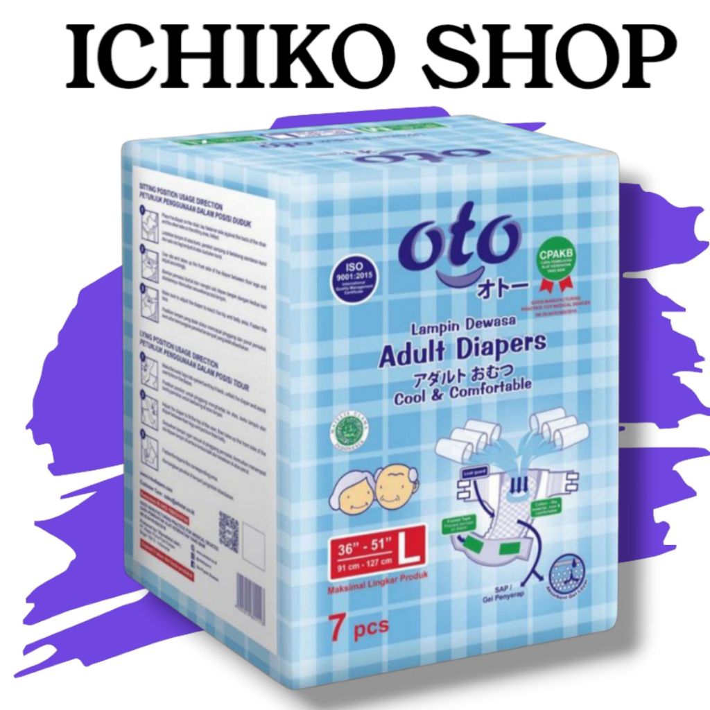 POPOK DEWASA OTO ADULT DIAPERS L POPOK PEREKAT