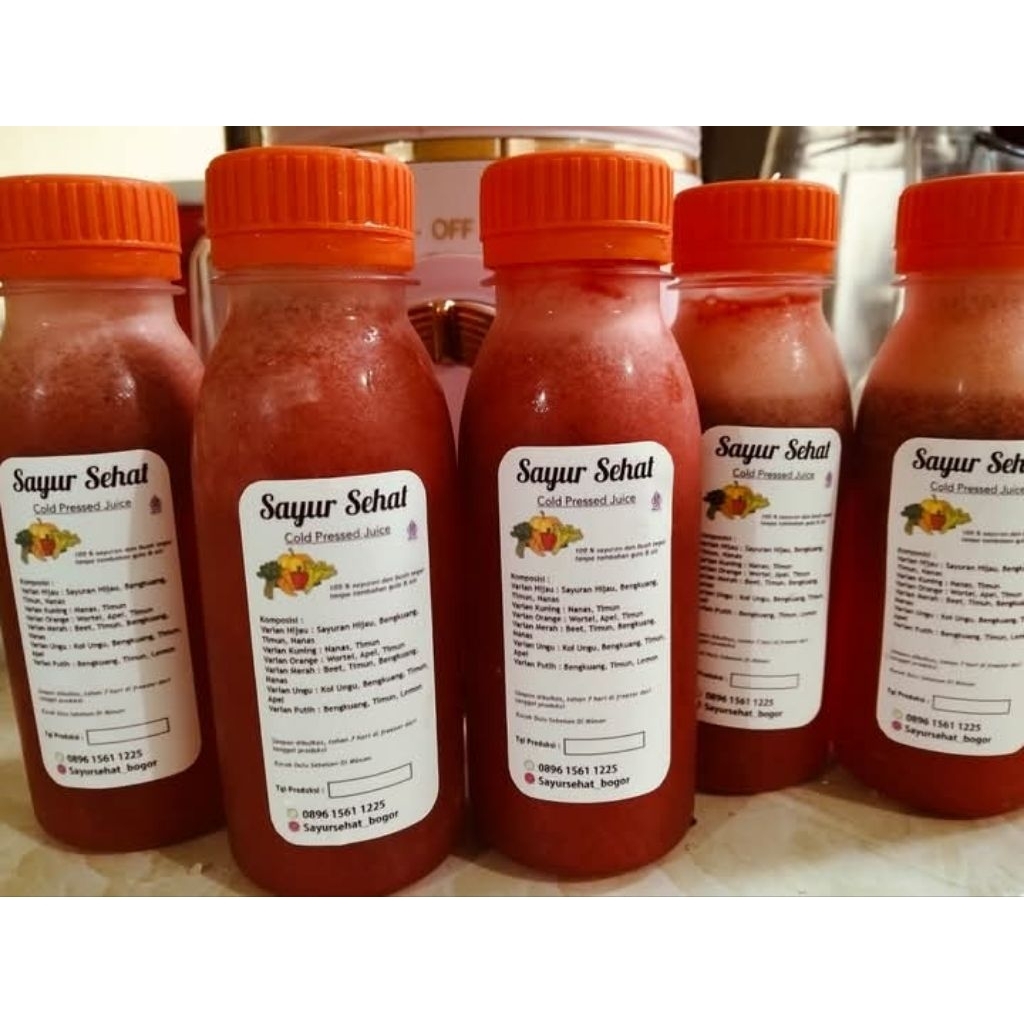 

Cold Pressed Juice Strawberry Apel 125ml x 5 botol