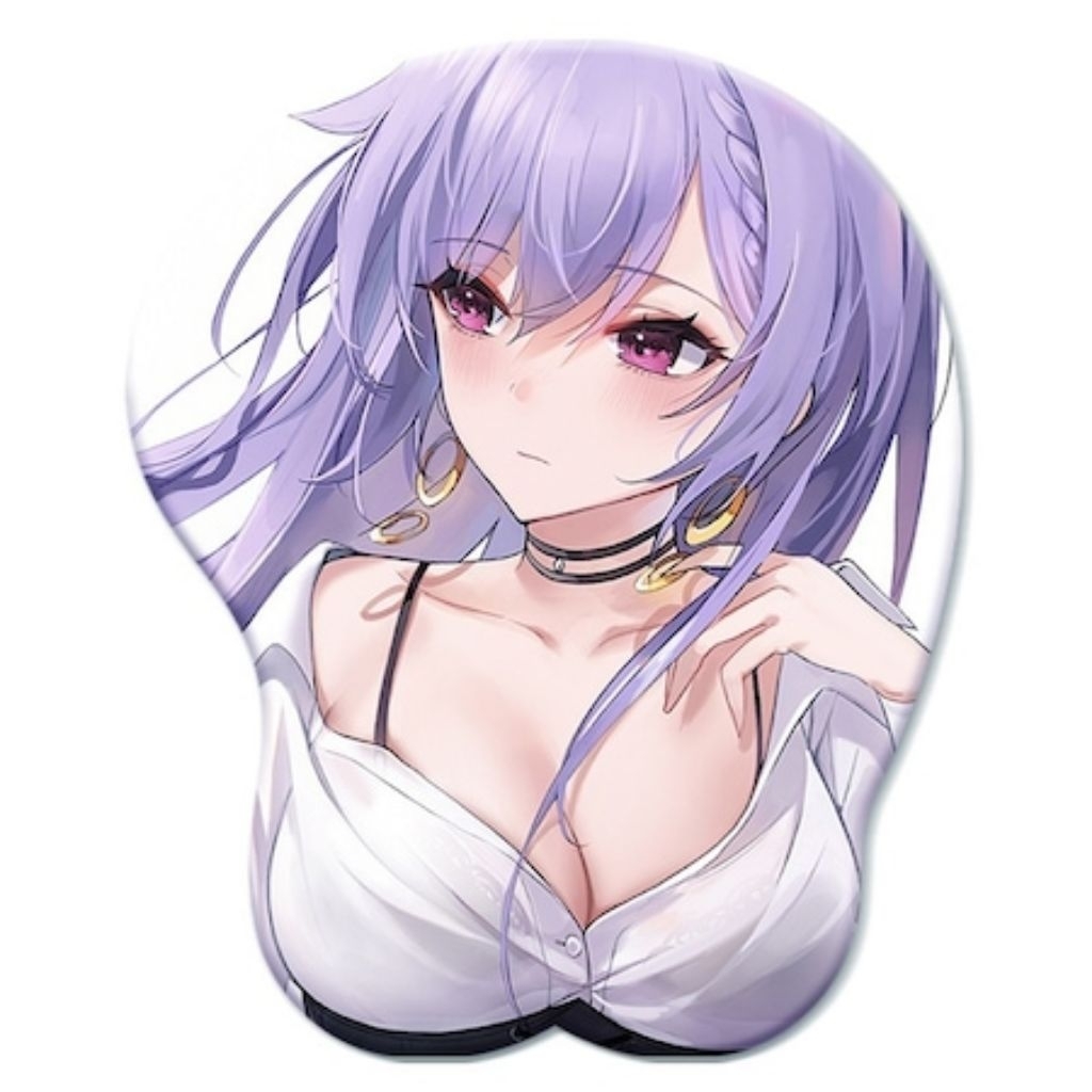 3D Mousepad Keqing Cat Girl Sexy Genshin Impact Tatakan Silicone Bra Mouse Pad Cewe Seksi Bantalan B