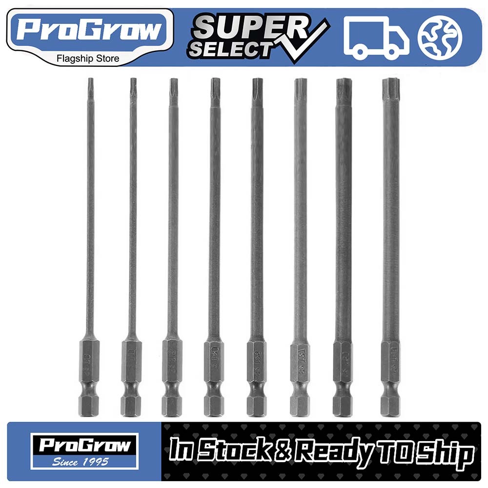 8PCS Mata Obeng Torx Magnetik 50mm 1/4 Hex – Lima Titik T10-T40