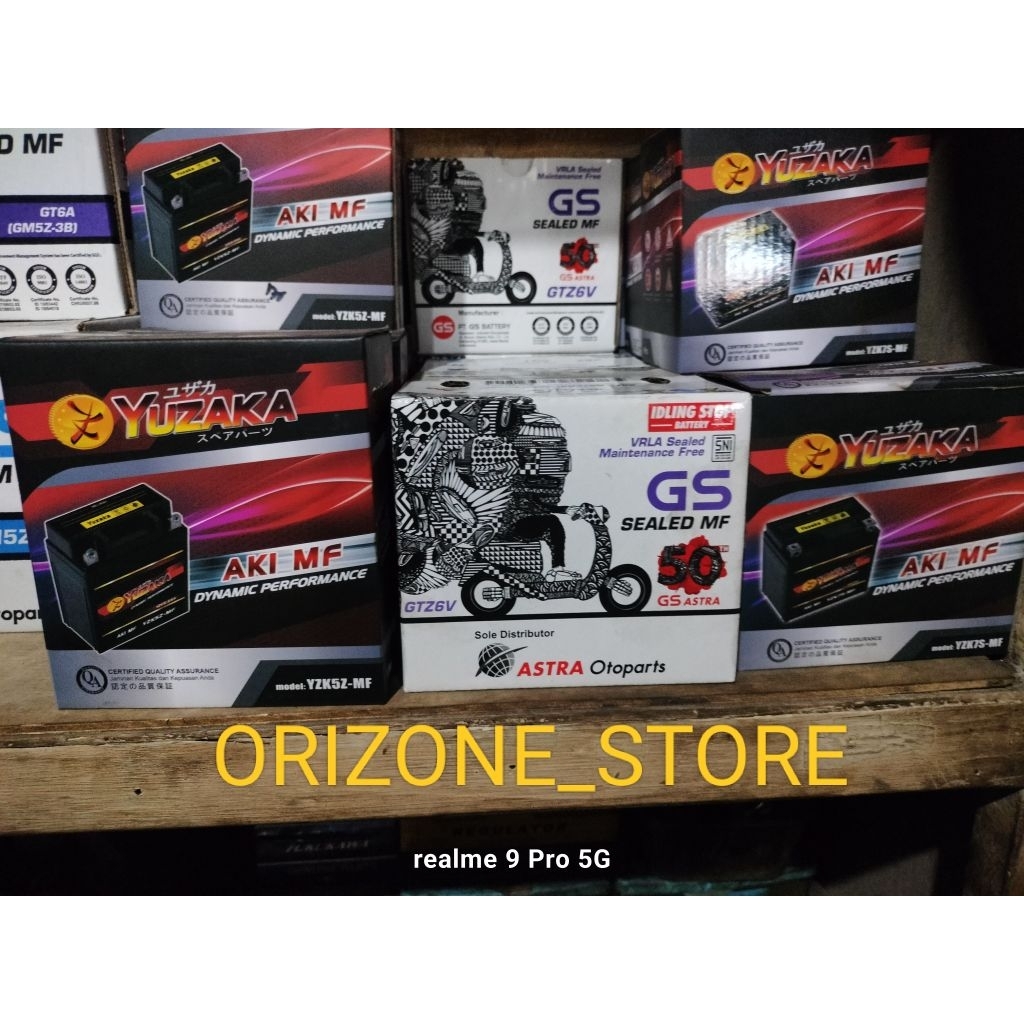 Aki GS Astra Original baru GTZ6V kering