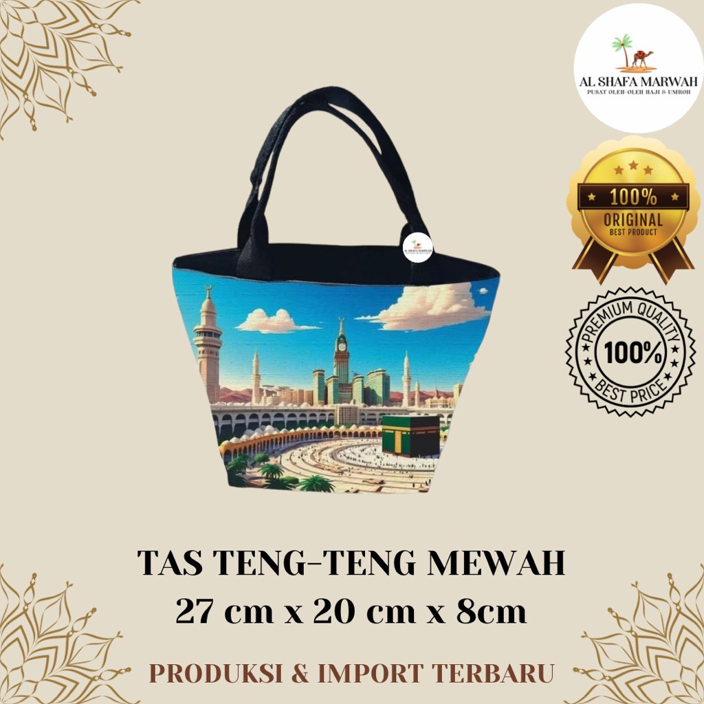Tas Teng-Teng Makkah Madinah Haji & Umroh | Gift Haji Umroh | Tas Teng-Teng Oleh-Oleh Haji Umroh