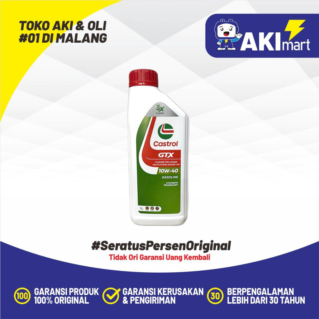 Castrol GTX 10W40 Gasoline Synthetic Oil Oli Mobil Bensin