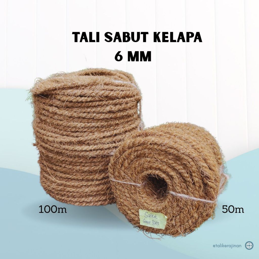 

Tali sabut kelapa cocofiber sedang 6-8mm 100meter