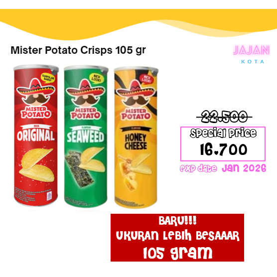 

Mister Potato Crisp 106 gram