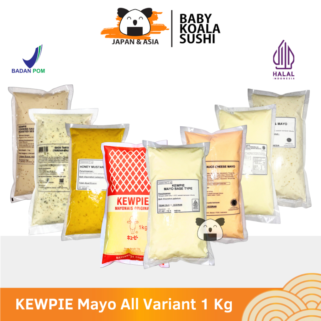 

KEWPIE Cooking Sauce Roasted Sesame Mayo 1 Kg │ Mayonnaise Wijen Sangrai