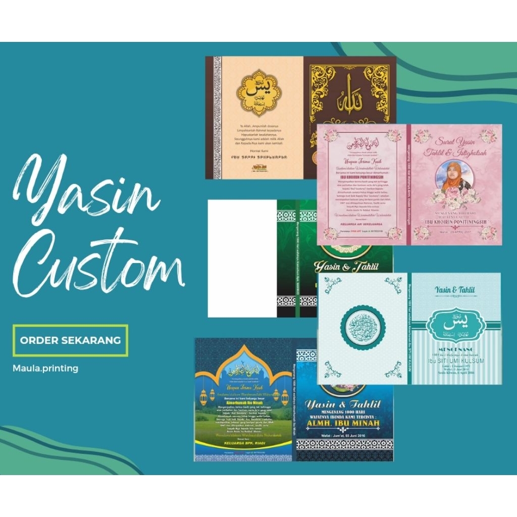 yasin dan tahlil custom, isi 64 halaman