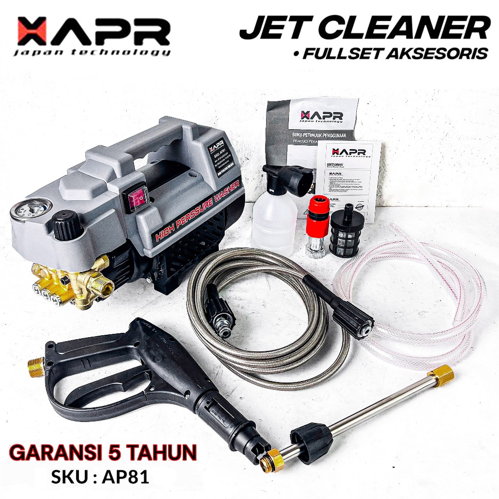 APR MESIN STEAM AP81 BRUSHLESS Jet Cleaner High Preasure Cuci Motor Mobil 400W 10-150 BAR SILENT