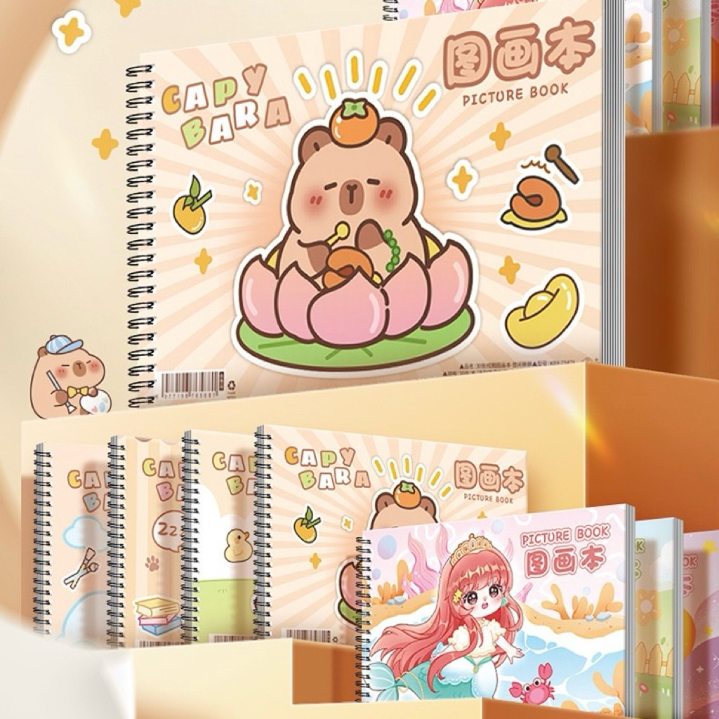 

AJS Buku gambar anak 30 lbr free sticker/buku gambar polos A4 /drawing book /buku lukis NB49