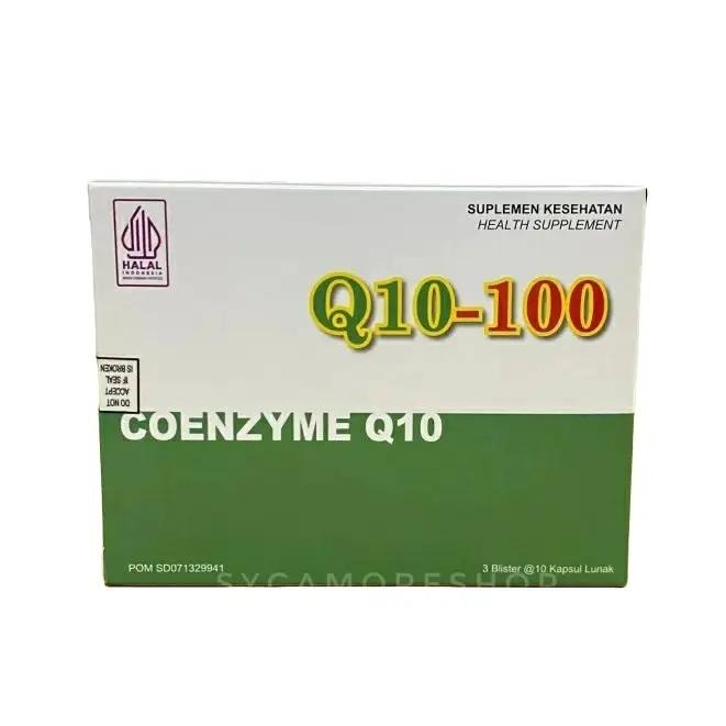 Nutrindo Q10-100 - Coenzyme Q10 100 mg - CO Q10 100 mg - Suplemen Antioksidan Kesehatan Jantung
