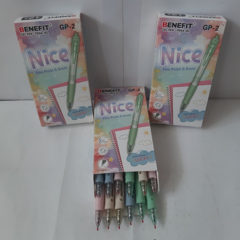

Pulpen Benefit Nice GP-02 Gel Pen-Pena Jel Fine Point 0,5 mm-Benefit