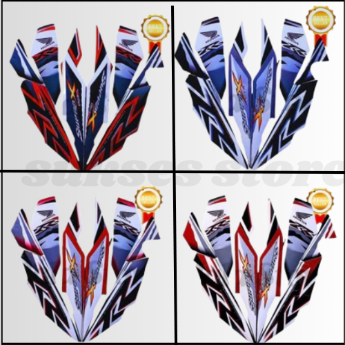 Striping Stiker Honda Supra X 125 R 2011 List Body Standart Motor Honda Supra X 125 R 2011