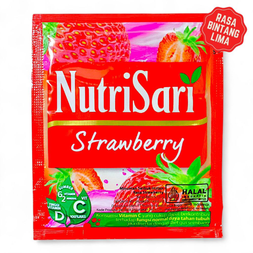 

[BELI BANYAK MAKIN MURAH] WOW! NUTRISARI STRAWBERRY [1 RENTENG ISI 10 SACHET] Minuman Serbuk Instan Rasa Stroberi Solusi Praktis Nyegerin Sensasi Stroberi Segar Kapan Saja