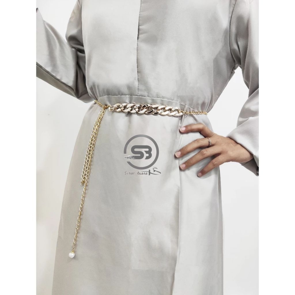 SBPS Gesper Belt Rantai Besar Gold Ikat Pinggang Wanita Sabuk Aksesoris Fashion