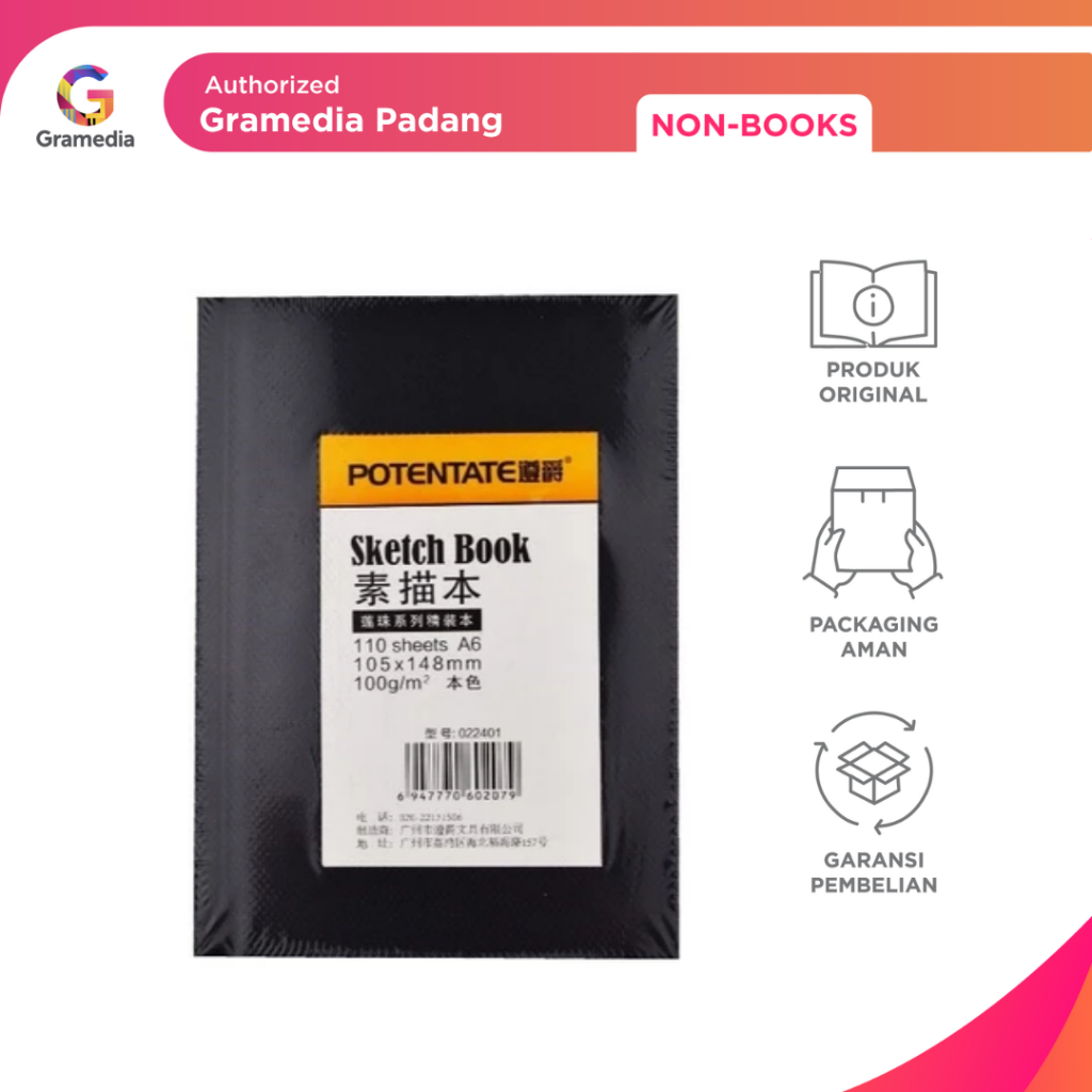 

Gramedia Padang - POTENTATE 022401 SKETCH BOOK A6 100G