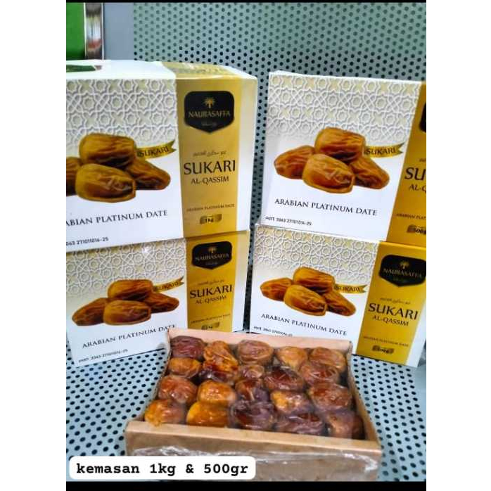 

Sukari Al Qassim Arabian Platinum Date 1kg + 500gr - Kurma Premium Kualitas Terbaik