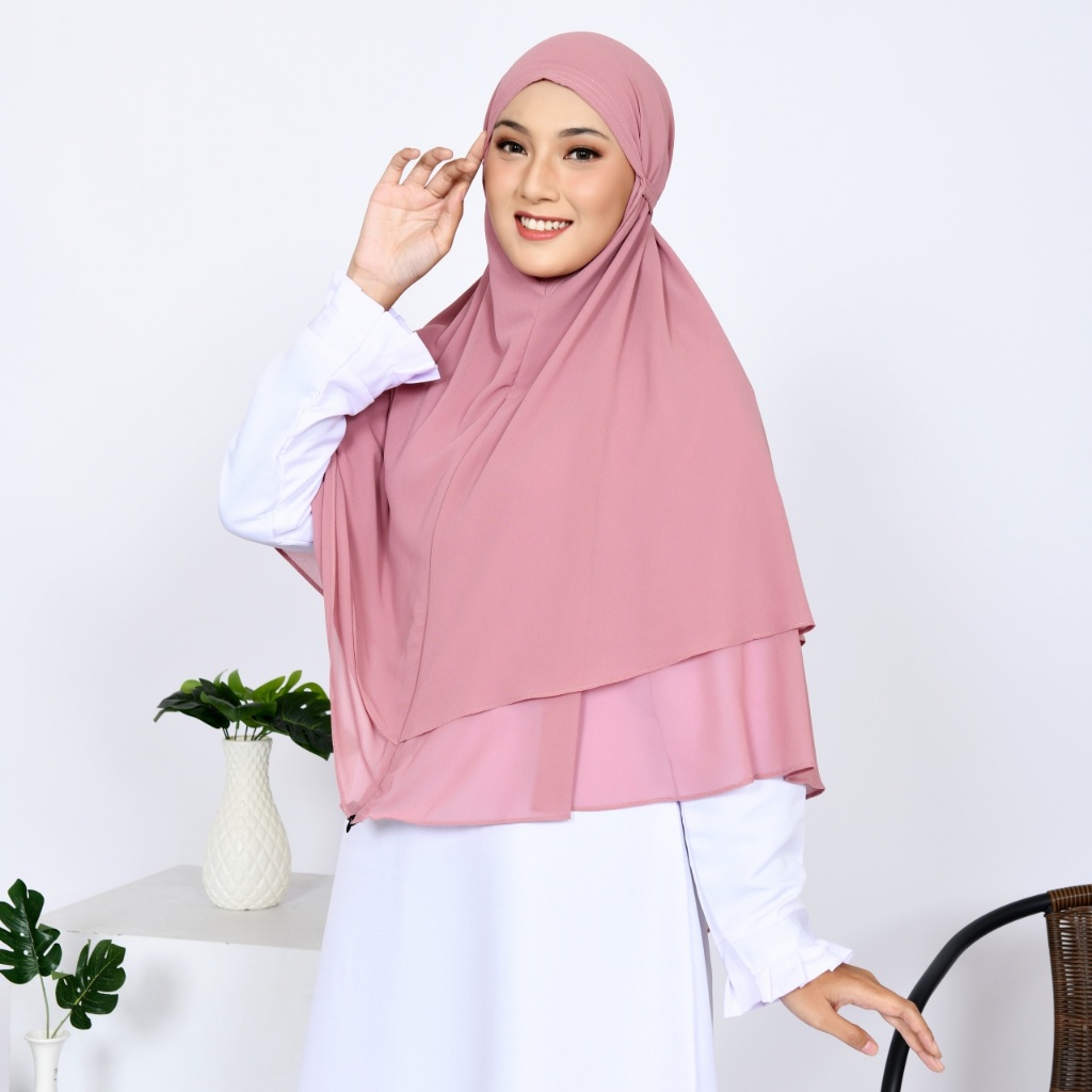 Bergo Azzahra Hijab Cantik Jilbab Premium Niqab Berbahan Babydoll Premium MH