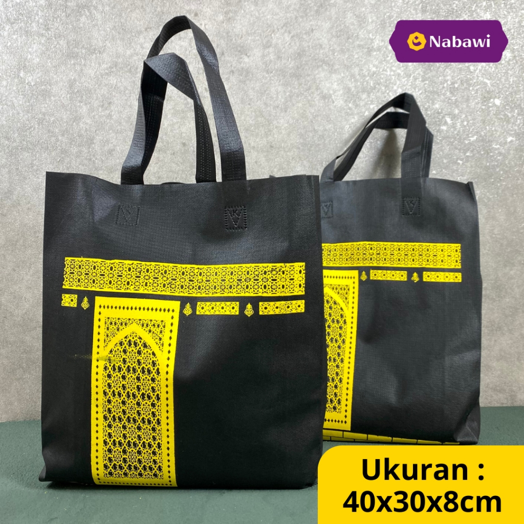

Tas Souvenir Haji Umroh Spunbond Hitam Gambar Ka'bah Kakbah Goodie Bag Souvenir Tas Jinjing Kemasan