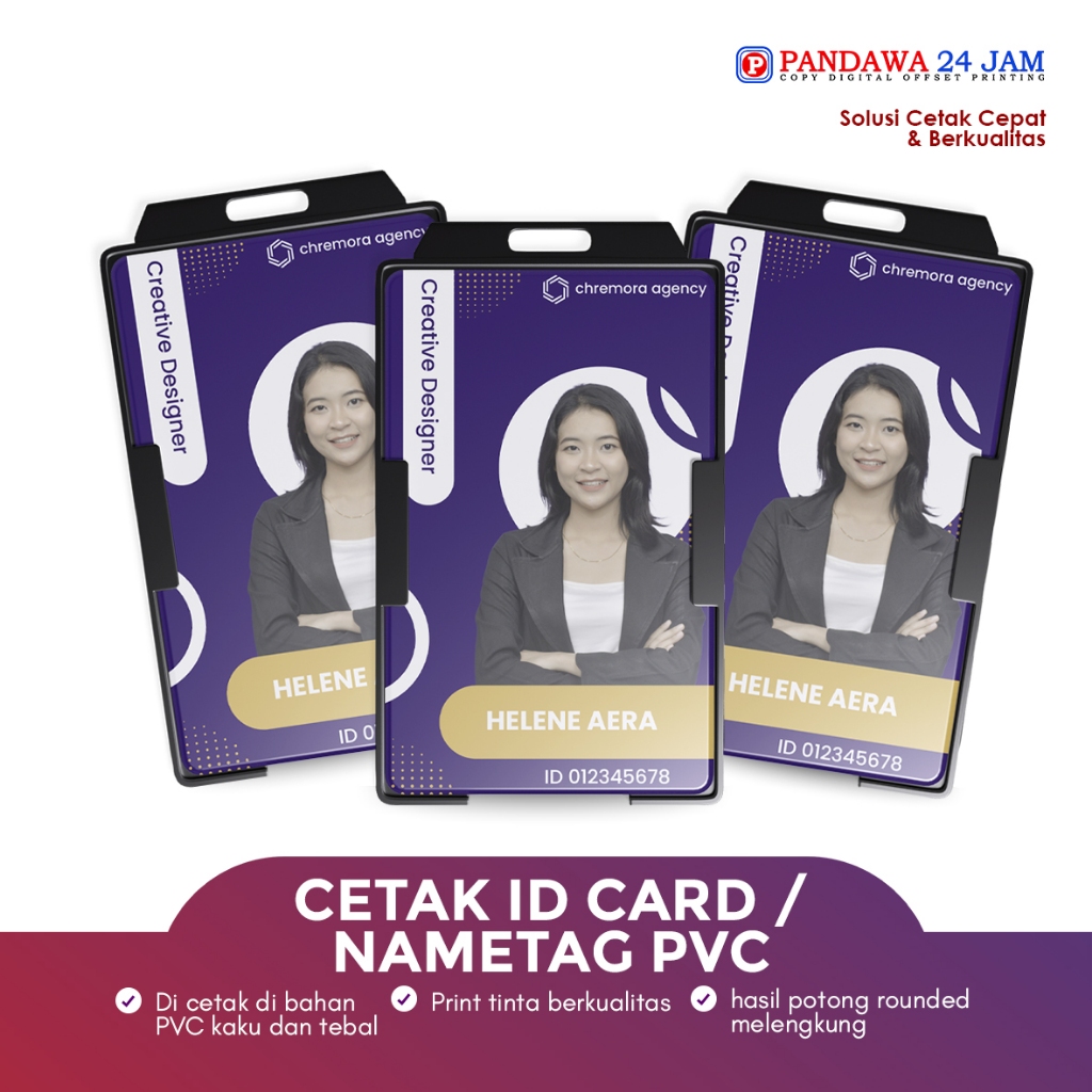 

Cetak Kartu Id Card - Print Id Card - Custom Id Card PVC - 1 SISI - 2 SISI