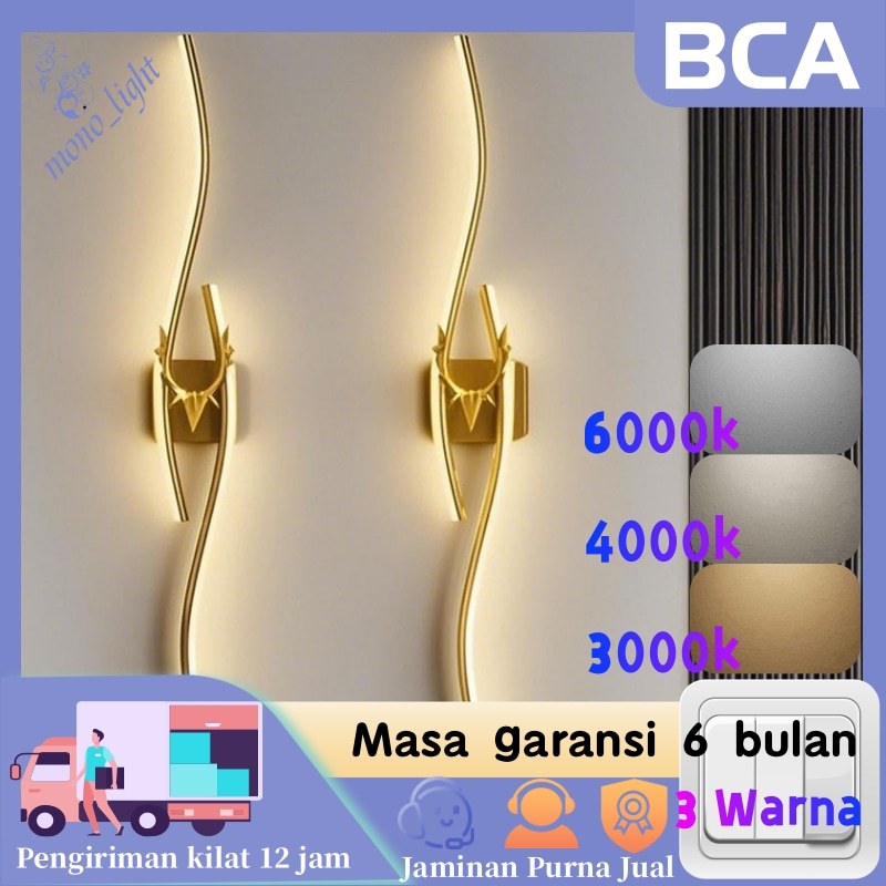 Mono_Light lampu tempel dinding tanpa kabel minimalis lampu ruang tamu kamar tidur tangga hias dekor