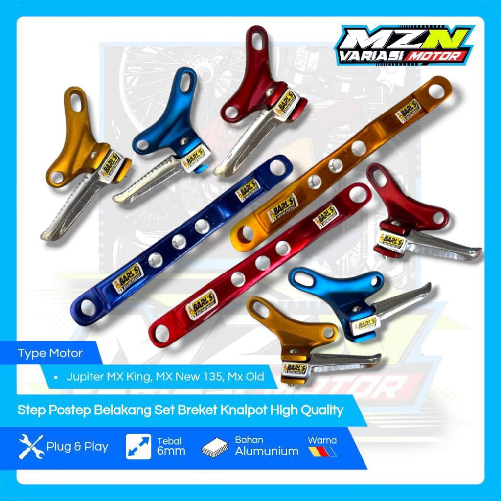 Step Belakang MX King Postep Belakang MX King Set Breket Knalpot Mx King