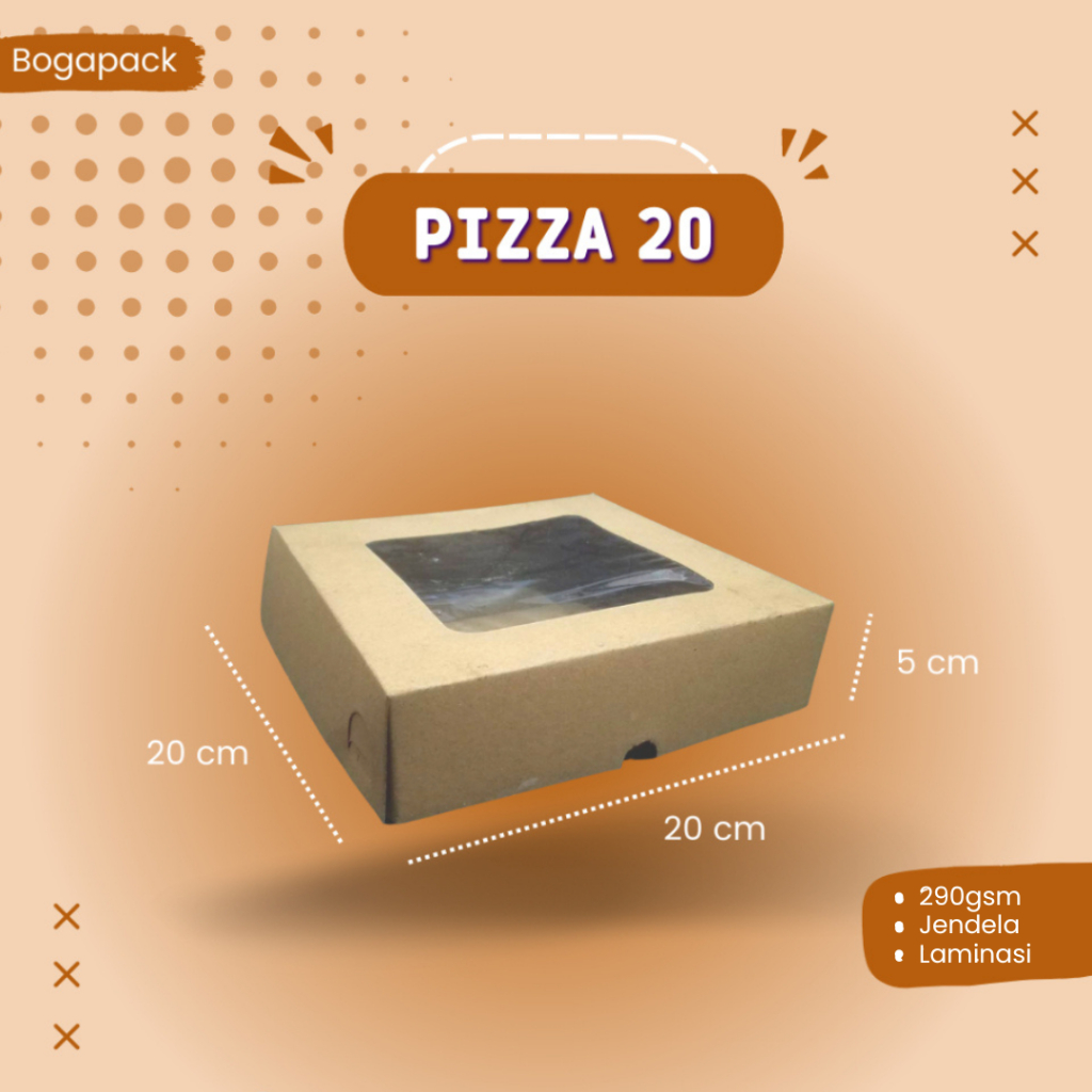 

Dus Pizza 20 Uk. 20x20x5 Cm Dus Roti / Dus Pizza / Dus Kraft / Dus Barang / Dus Parcel Harga Per Pcs / Roti Hantaran