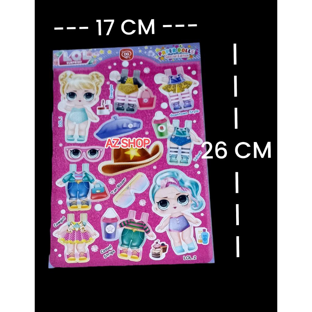 MAINAN BONGKAR PASANG BONEKA KERTAS UKURAN SUPER JUMBO