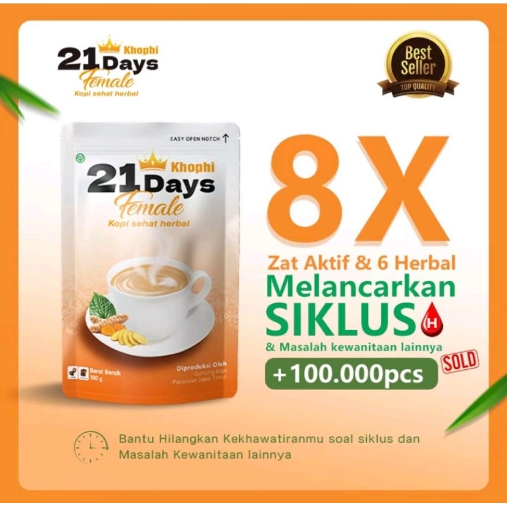

21 Day Coffe Khophi Female Melancarkan Siklus Kopi Herbal