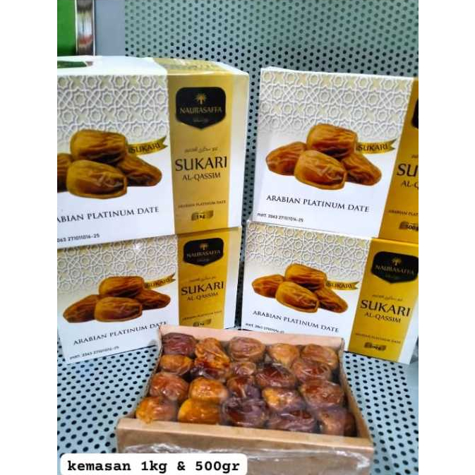 

Sukari Al Qassim Arabian Platinum Date 1kg + 500gr - Kurma Premium Kualitas Terbaik
