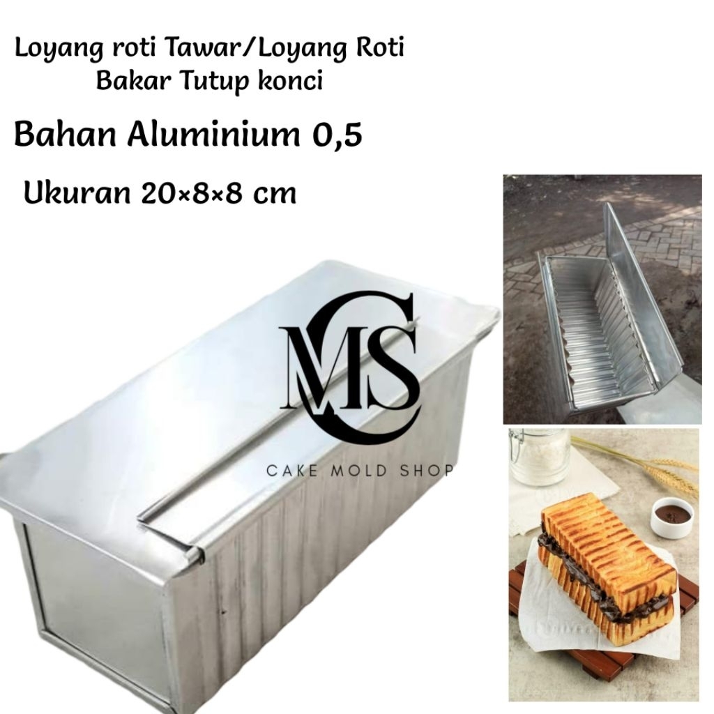 Loyang Roti Tawar/Loyang Roti Bakar+Tutup konci