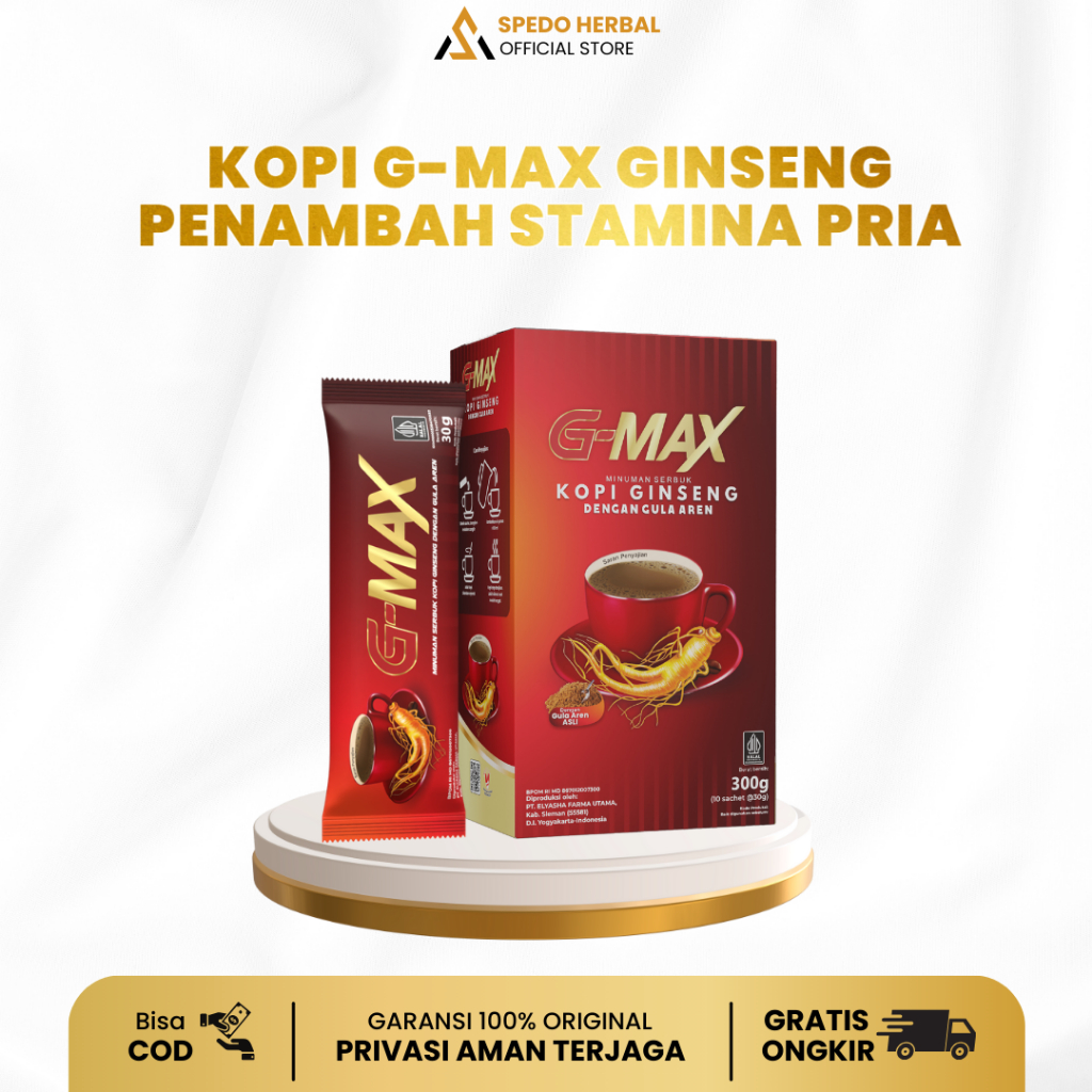 

Serenashop86 Kopi G-Max Penambah Stamina Pria Extra Ginseng Dan Gula Aren Orinal - 1 Box Isi 10