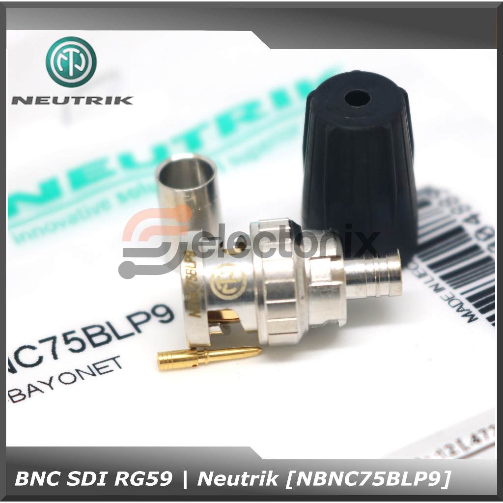 Konektor BNC SDI RG59 | Neutrik [NBNC75BLP9]