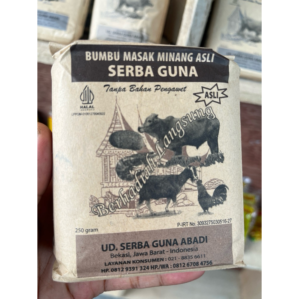 

bumbu masak minang asli SERBA GUNA isi 250grm
