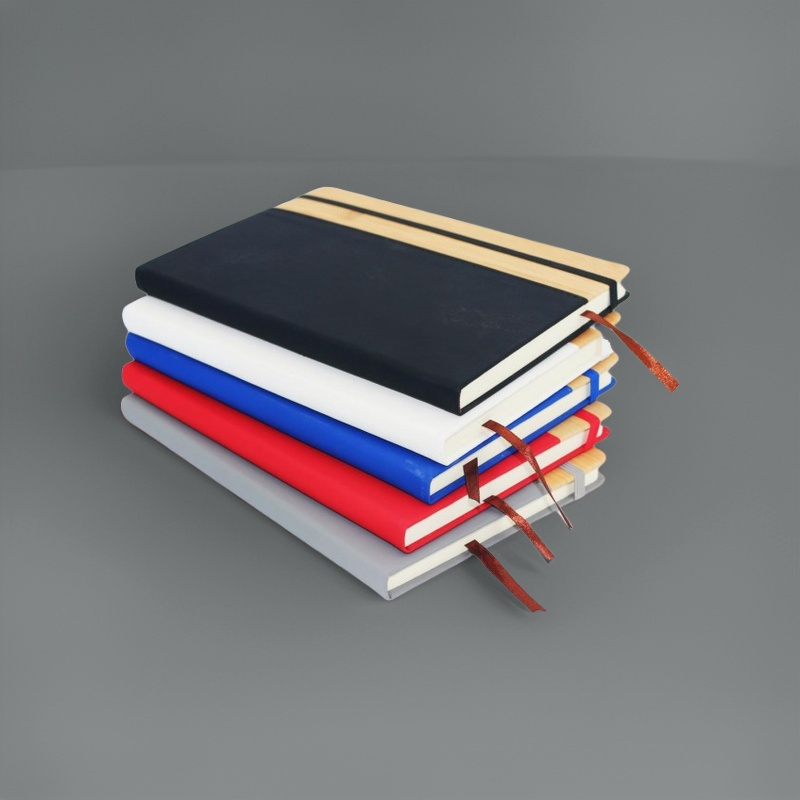 

Set kotak hadiah buku catatan sederhana A5 baru, buku tali kreatif, buku catatan siswa kulit, karet gelang