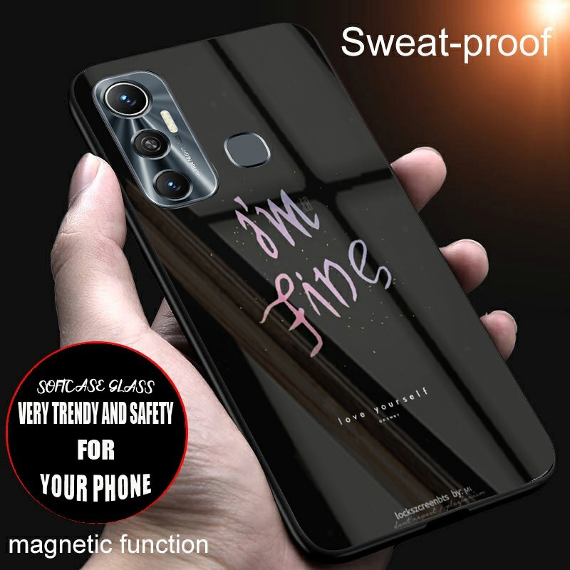 Softcase glass kaca terbaru GC01 For lnfinix Hot 11 Hot 11 Play Hot 12 hot 12 Play Hot 9 hot 9 Play 