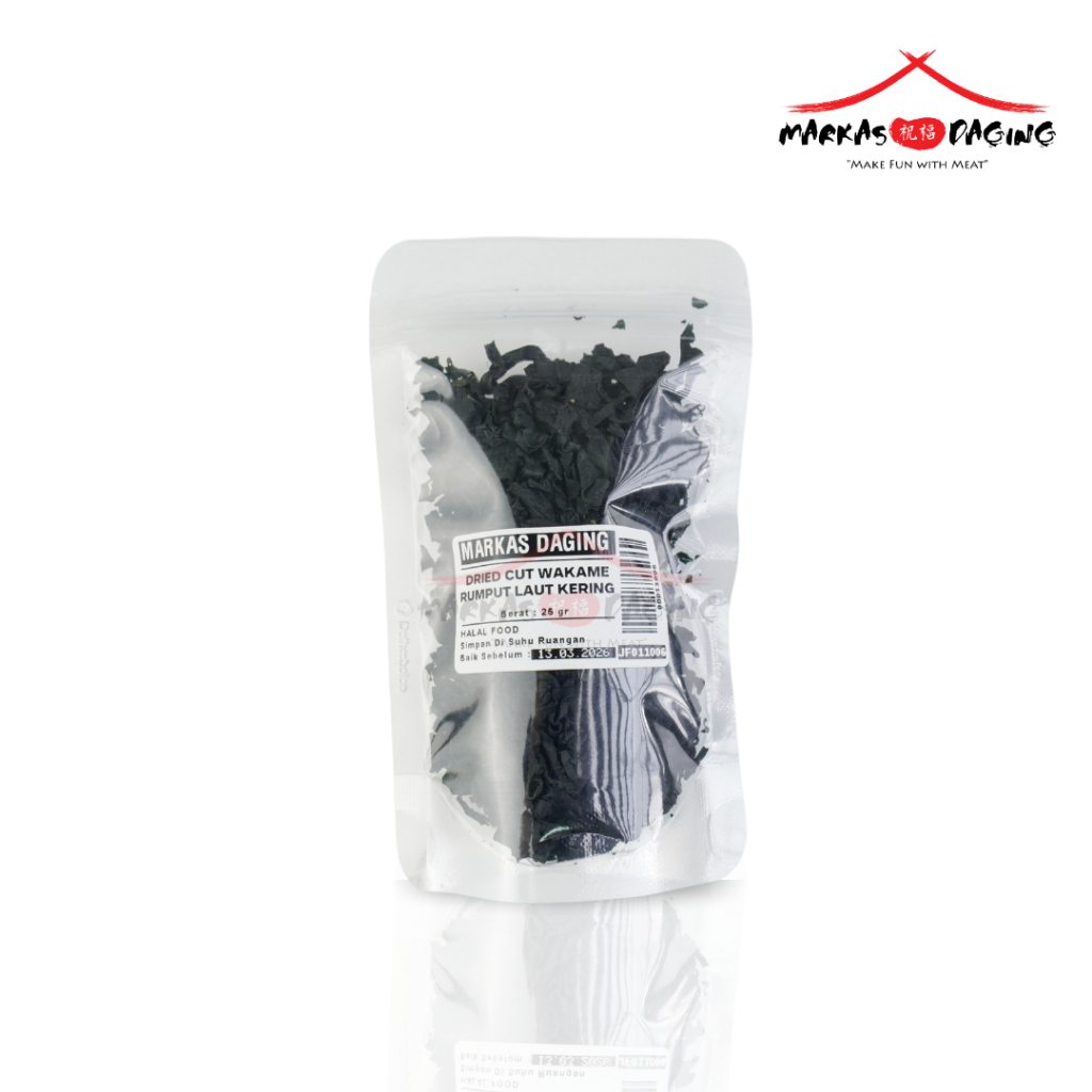 

Dried Cut Wakame II Rumput Laut Kering 25gr II Untuk Ramen Udon Miso - Markasdaging
