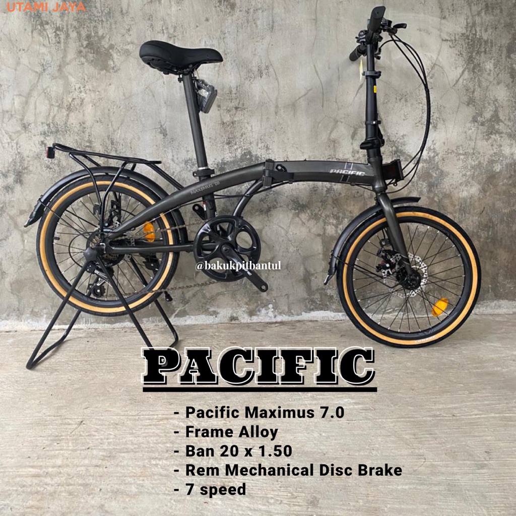 Sepeda Lipat ring 20 Pacific maximus 7.0 | Sepeda Lipat Pacific Maximus 7.0 ukuran 20 inch