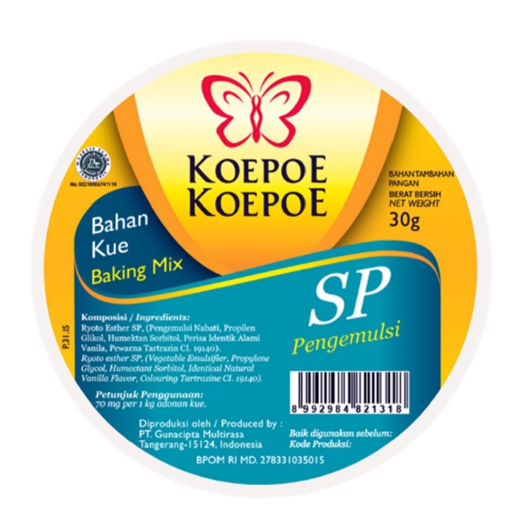 

BAHAN KUE - Koepoe- Koepoe Soda Kue , Baking Powder, Sp Pengemulsi, Perisa Vanilla, TBM